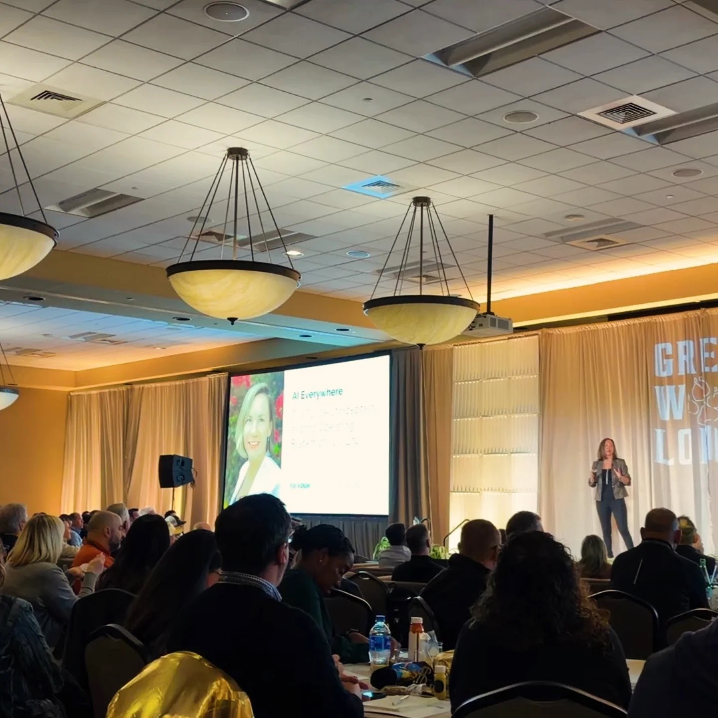 Ira Vouk presenting at Great Wolf Lodge leadership event